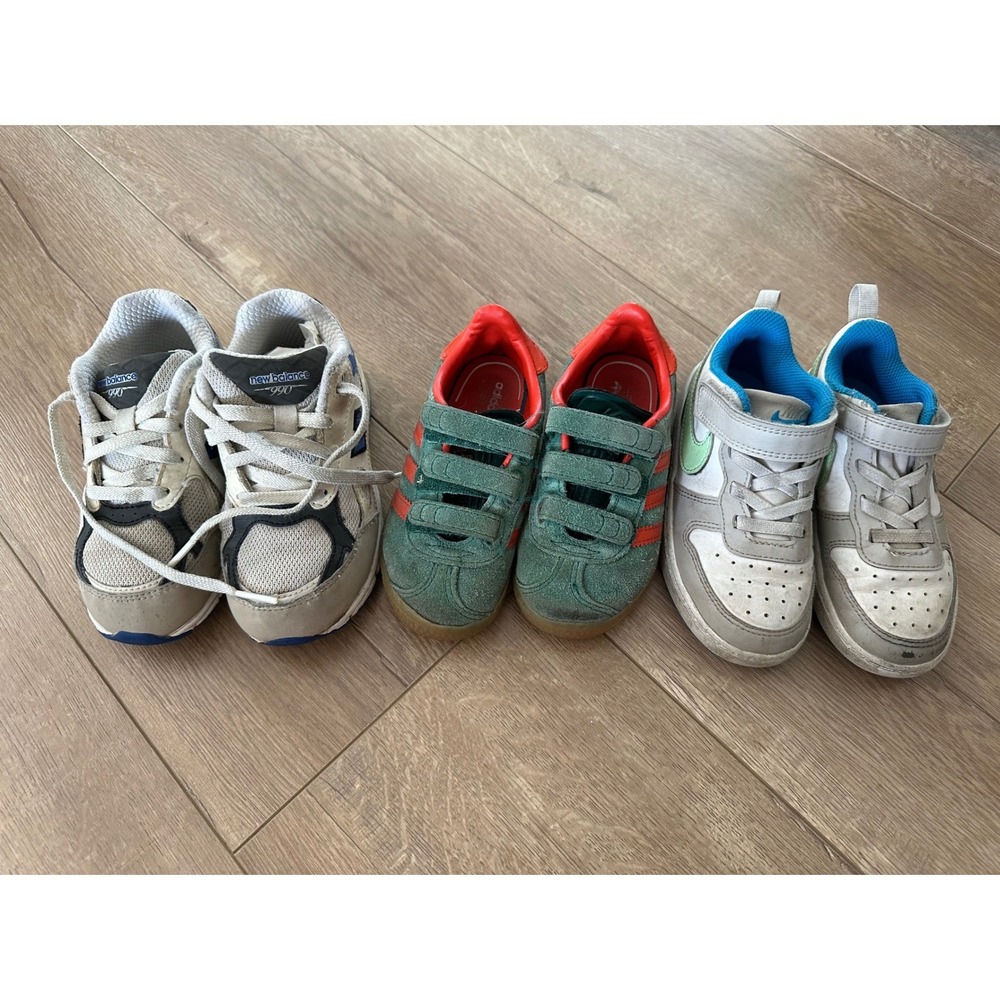 Toddler Sneaker Bundle New Balance 990 Adidas Gazelle Nike Court Borough Sz 9-10